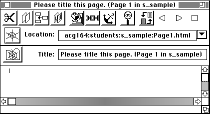 Page
window after new age creation