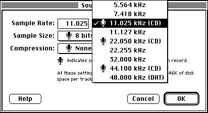 choosing a hardware-supported sampling rate