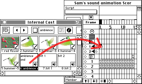 Drag sound from Cast to Score