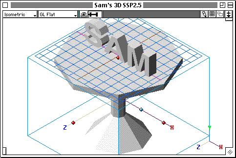 sample pedestal after lathing (low polygon count)